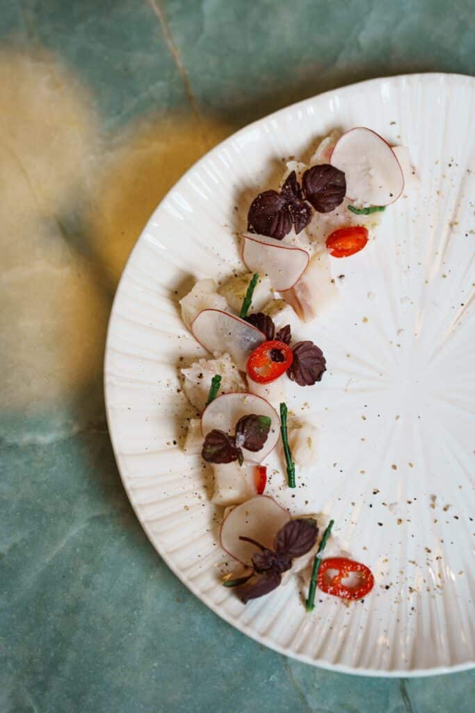 Ceviche met Zeebaars en Limoncello